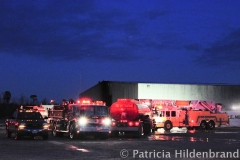 1.19.11..Patricia Hildenbrand Photo..Firefighters responded to a blaze that damaged the main warehouse of the Black Gold Potato Farm in Rhodesdale. Fourteen fire companies and one hundred firefighters responded to the three-alarm fire.  No injuries have been reported and the cause of the fire is still under investigation.